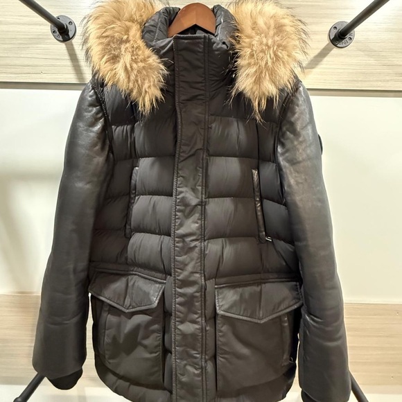 MEN'S RUDSAK CALCOT BLACK DOWN FILLED WINTER LEATHER SLEEVES - Picture 2 of 13